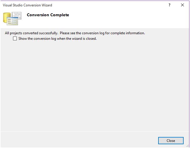 conversion gets complete